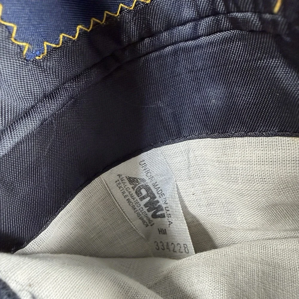 Polo University Club Ralph Lauren Double Breasted Chalk Stripe Blazer 46L Navy